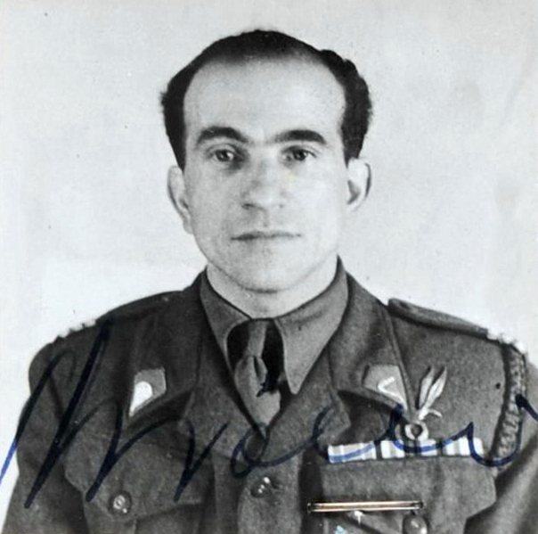 Julian Czerwonogora as he appears in his British Army soldier’s pay book